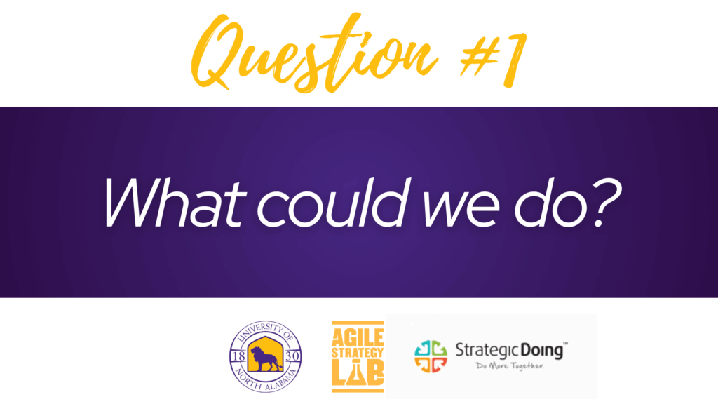 Image that says Question #1, What could we do?
