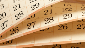 Calendar being flipped
