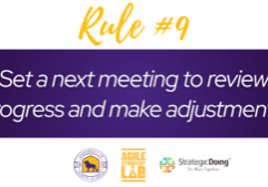 Graphic for Rule #9 of strategic doing