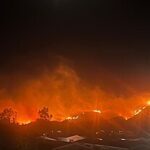 Hurst Fire burning January 2025