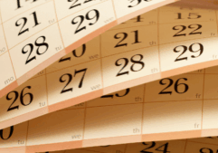 Calendar being flipped