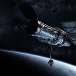Hubble space telescope: Modern radio telescope collecting weak cosmic signals—metaphor for strategic foresight signal scanning